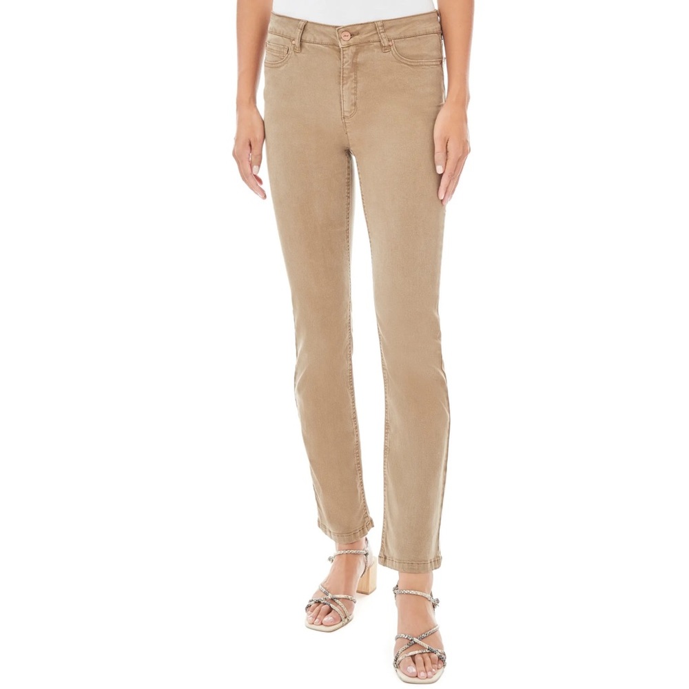 Jones New York Khaki Tan Lexington Straight Jeans 8